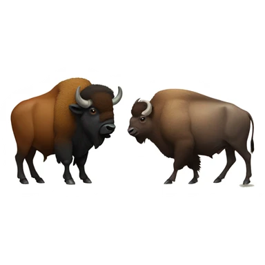 Bison and dodo sticker