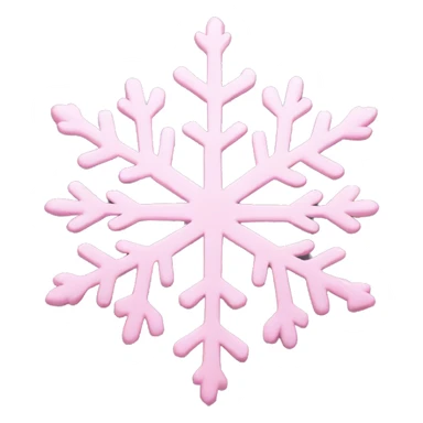 pastel pink snowflake  sticker