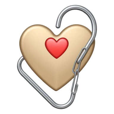 beige paper clip with a heart on it sticker