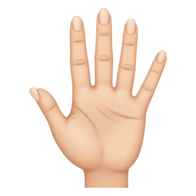 a closed hand with the index finger and middle finger pointing together sticker