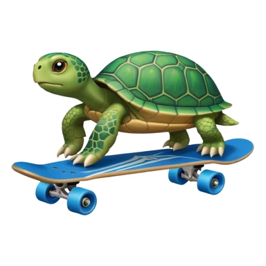 A turtle riding a skateboard sticker