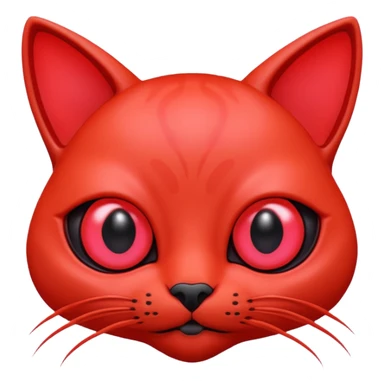 neon red alien cat sticker