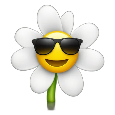 Schöne Blume mit Sonnenbrille  sticker