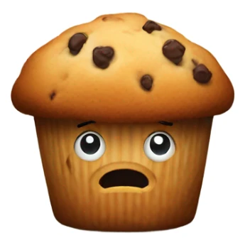 Muffin with a face arms and legs sticker
