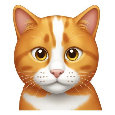 orange cat with white spots sticker