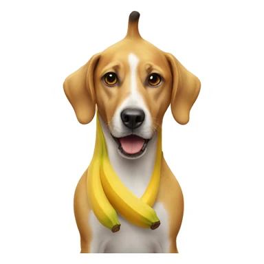 Dog wearing banana costume sticker