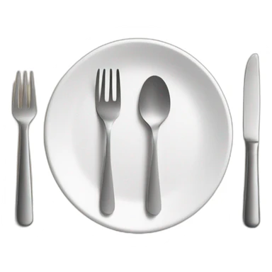 plate knife fork sticker