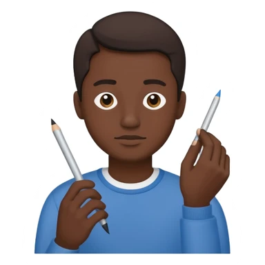 create a hand drawn icon fine line with a men doing habits sticker