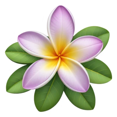 White and pale purple Plumeria  sticker