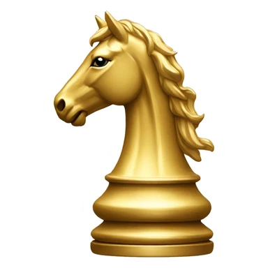golden horse chess piece facing the right sticker