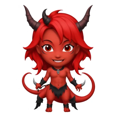 Chibi girl devil sticker