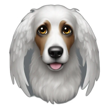 dark-small-bolonka-dog-angel-halo sticker