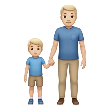father holding hands with a child sticker