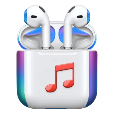 airpods in a music themed case sticker