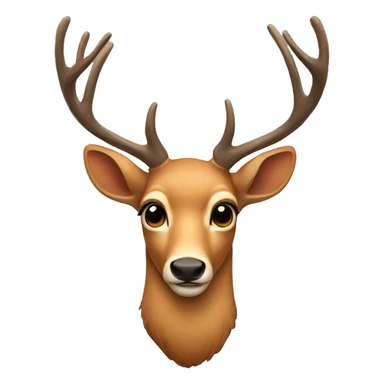 Deer with antlers sticker