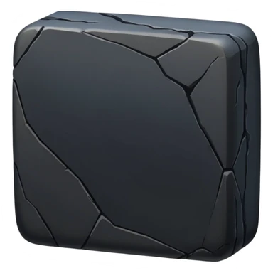 Black rectangle rock sticker