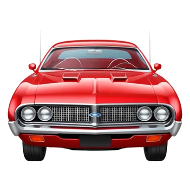 red ford torine from starsky and hutch with flashing light on top sticker