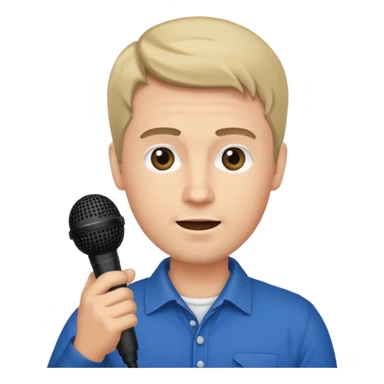 mann mit mikrofon sticker