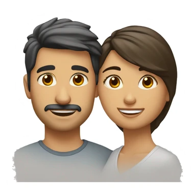 pareja blanca besándose  sticker