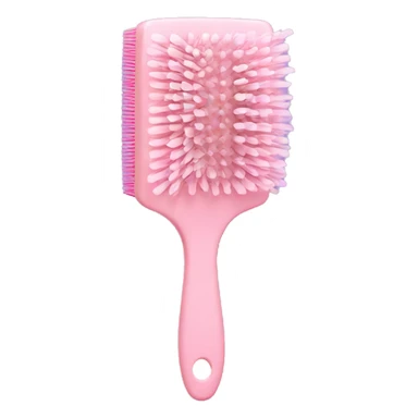 Light pink hairbrush with bow sticker