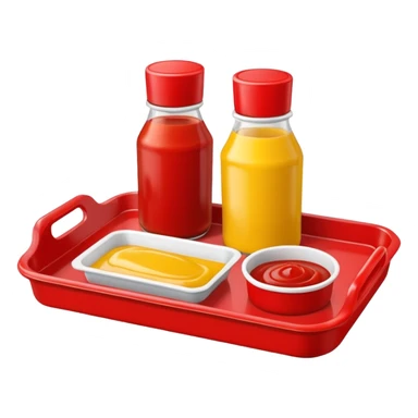 a ketchup and mustard tray sticker