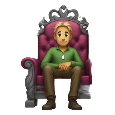 Who sits on the frog's throne sticker