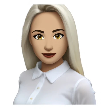 blusa de manga sisa hasta el homblio cuello bandeja para mujer color blanco sticker