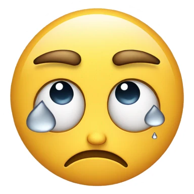 Sad face with tears  sticker