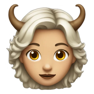 Girl with horns sticker