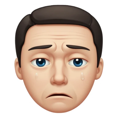 distraught man sticker