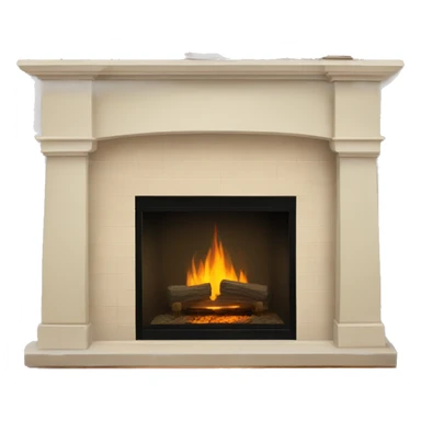 Light beige fireplace mantle  sticker