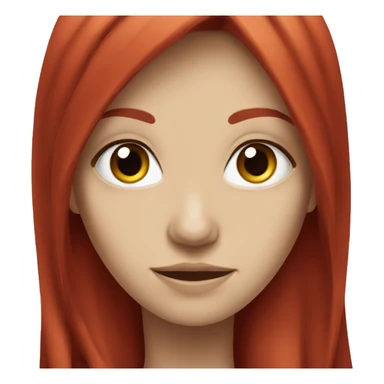 long red haired emo girl sticker