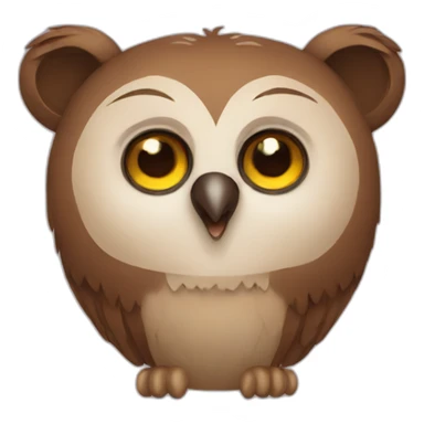 Owl bear sticker