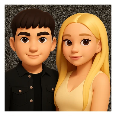 Slightly increase the volume of the upper body of the girl and shift her slightly to the right, preserving the style of the original image. sticker