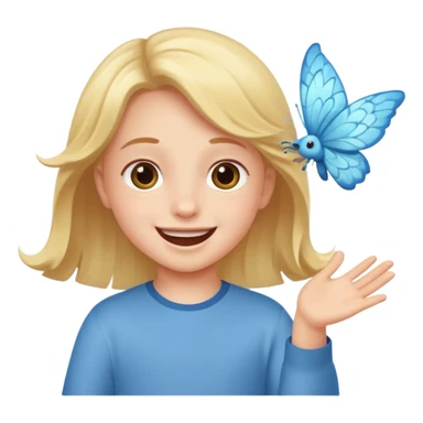 kid plays flutter sticker