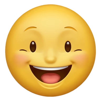 a yellow emoji laughing with eyes closed sticker
