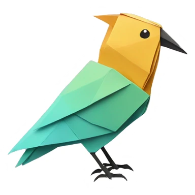 bird origami sticker
