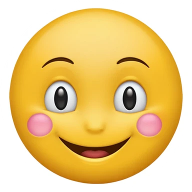 Emoji, yellow round teasing smile sticker