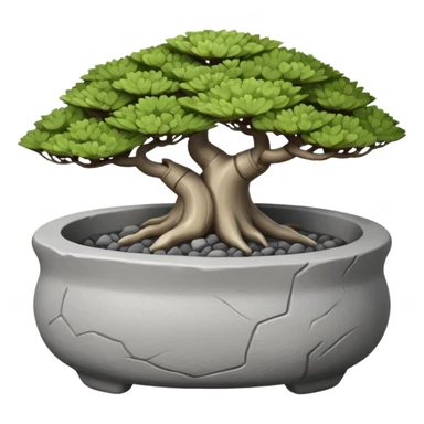 Shallow Flintstones bonsai pot only  sticker