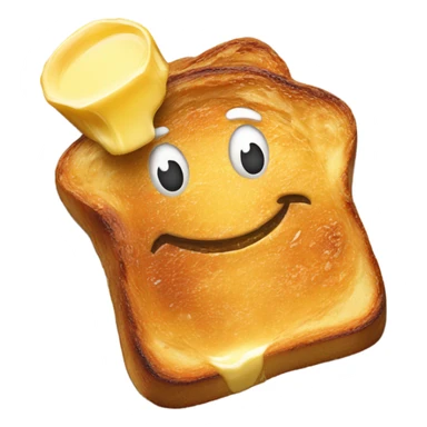 French toast with butter and syrup on a plate sticker