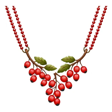 rowan/mountain ash berries ans necklace sticker