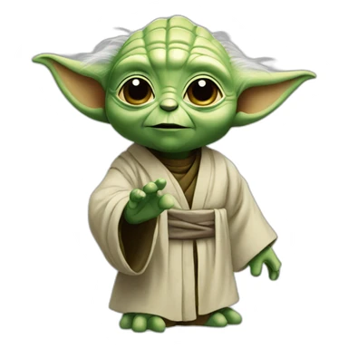 Yoda saying hi sticker