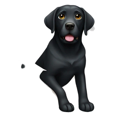Dark Labrador with a Box sticker