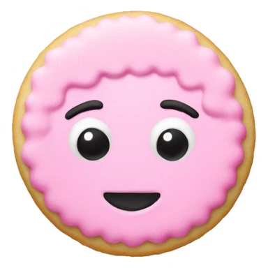 Holiday pink frosted sugar cookie sticker