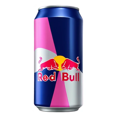 Pink can of redbull  sticker