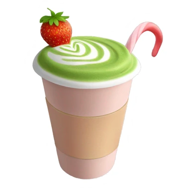 Strawberry matcha latte sticker