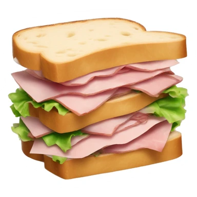 ham and swiss sandwich rapped in paper sticker