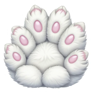 White cat paws sticker
