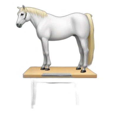 a horse writing on a computer sticker