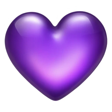 Shiny glass violet heart  sticker